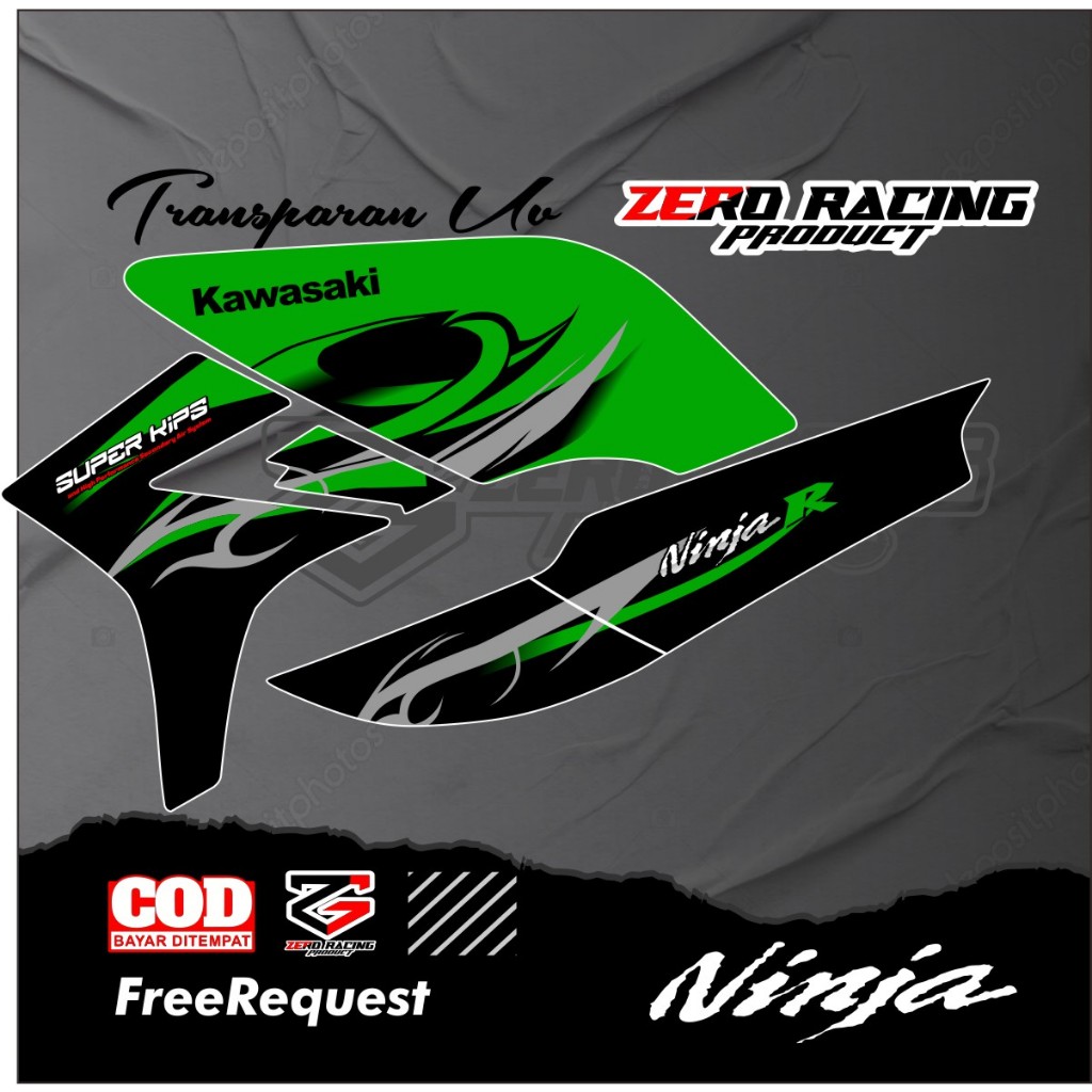Striping Variasi NINJA SS Transparan Striping Ninja R NINJA SS ORIGINAL STRIPING MOTOR KAWASAKI NINJ