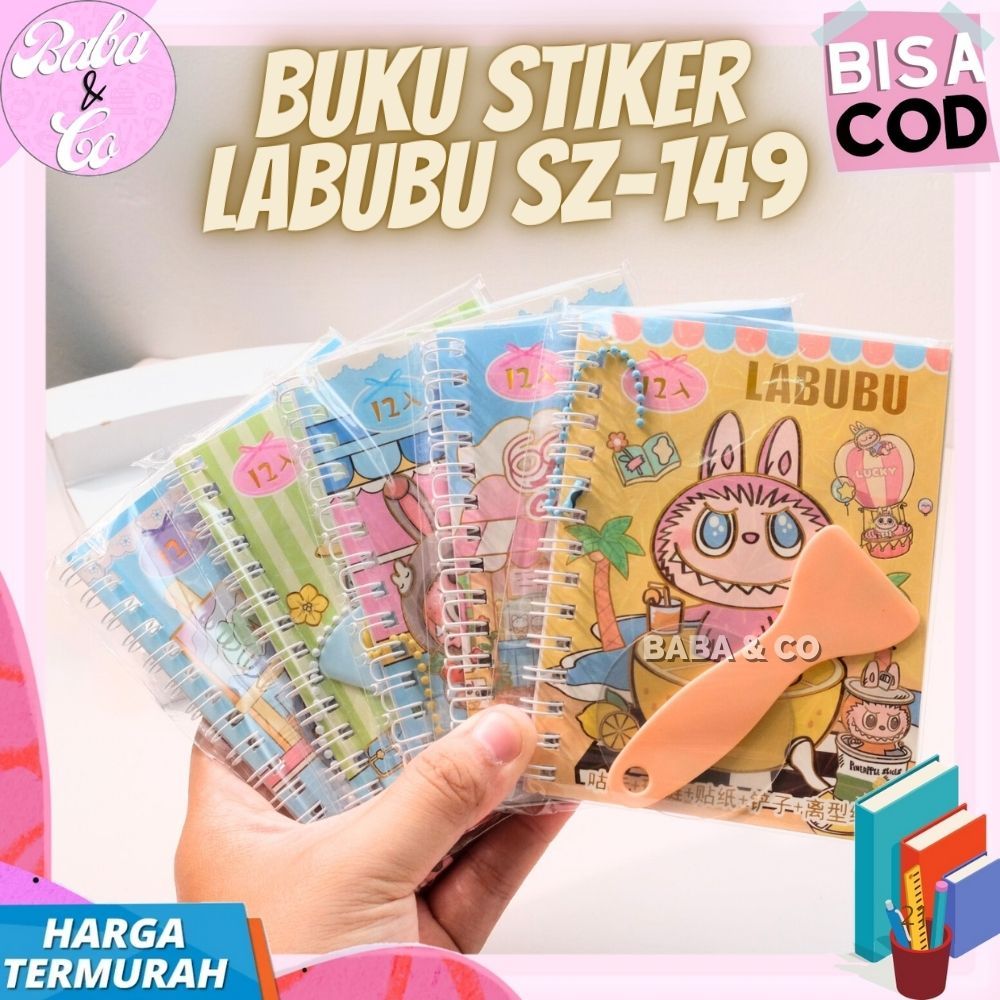 

BUKU STIKER LABUBU SZ-149 STICKER LABUBU LABEL BOOK LABUBU SZ 149 BUKU STIKER LABU LABU IMUT LUCU UNIK MURAH READY COD