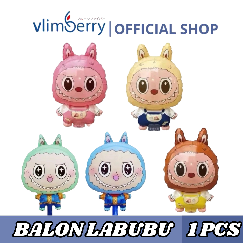 VLIMBERRY Balon Karakter Labubu Balon Jumbo Gas Foil Karakter