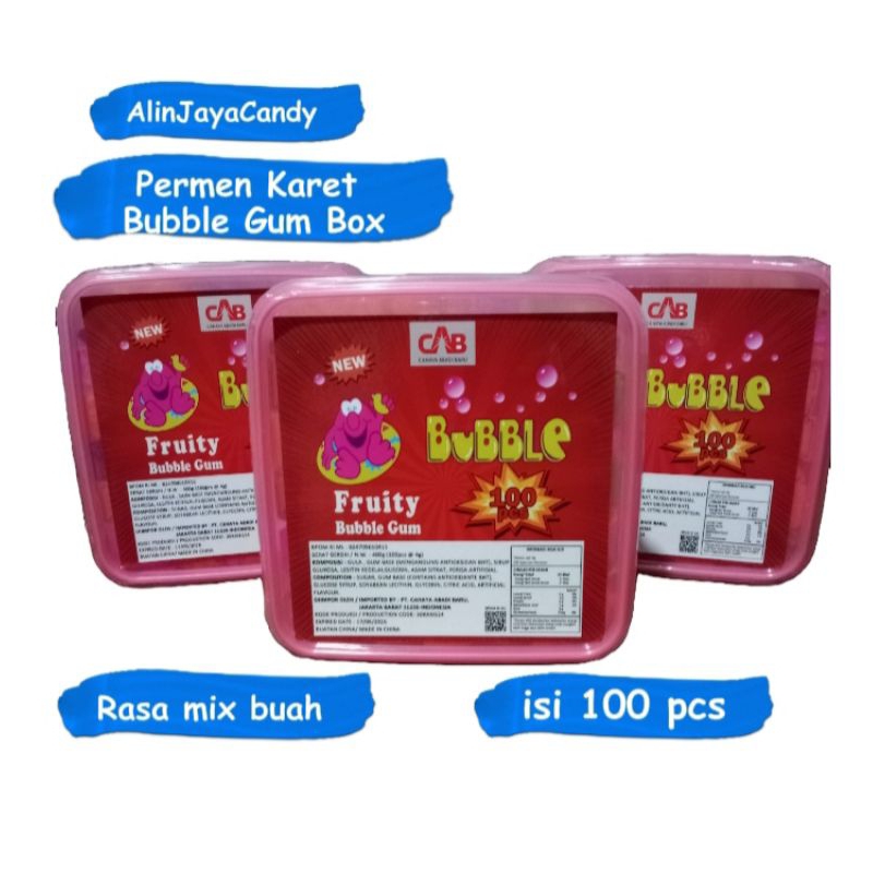 

Permen Karet Bubble Gum Box isi 100 pcs