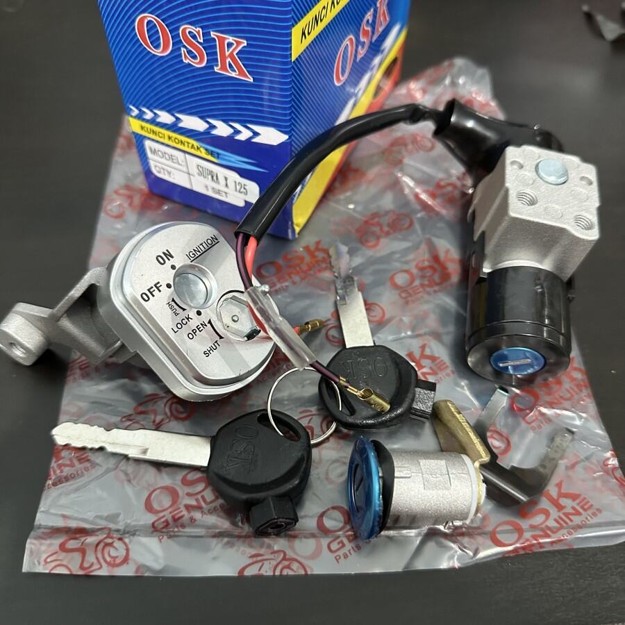 OSK SUPRA X 125 KUNCI ASSY KONTAK KEYSET KEY SET JOK MOTOR OLD LAMA KARBU