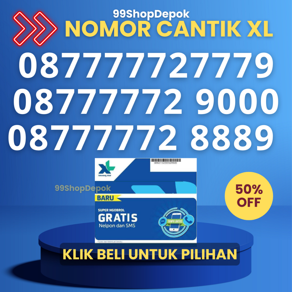 Nomor Cantik XL Kode 380.3 - Nomer Cantik XL 77777 Kartu Perdana XL 4g Nomor Cantik XL 77777 Nomor C