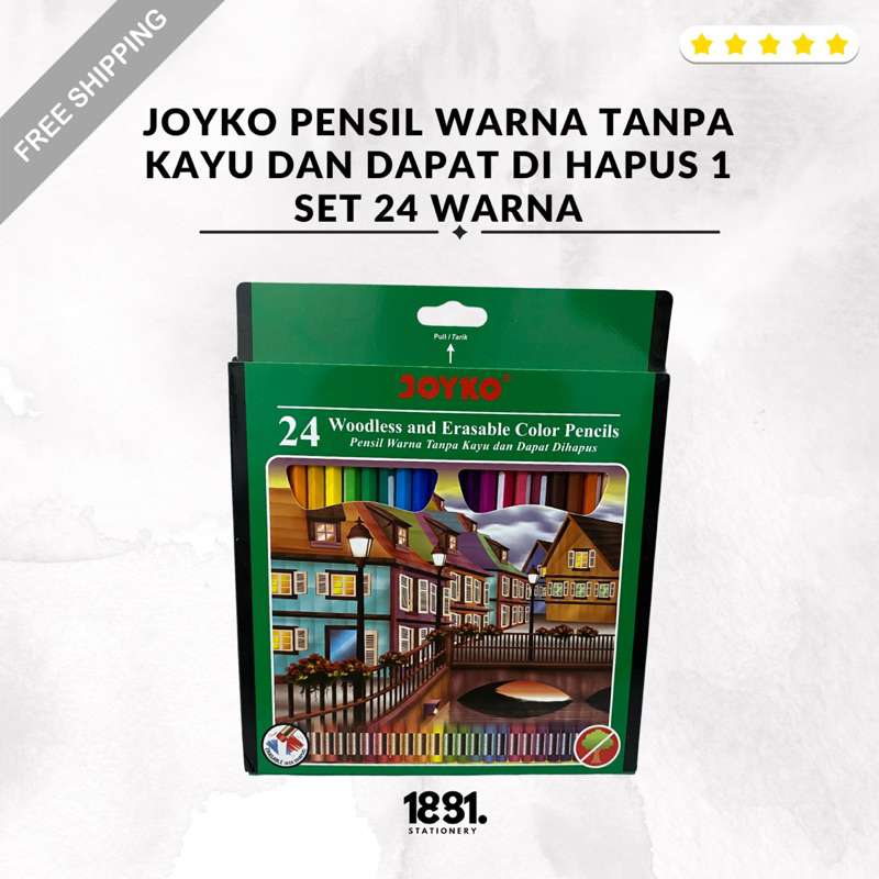 

Joyko Pensil Warna Tanpa Kayu Dan Bisa Di Hapus 1 Set 24 Warna | Pensil Warna Joyko Bisa Di Hapus