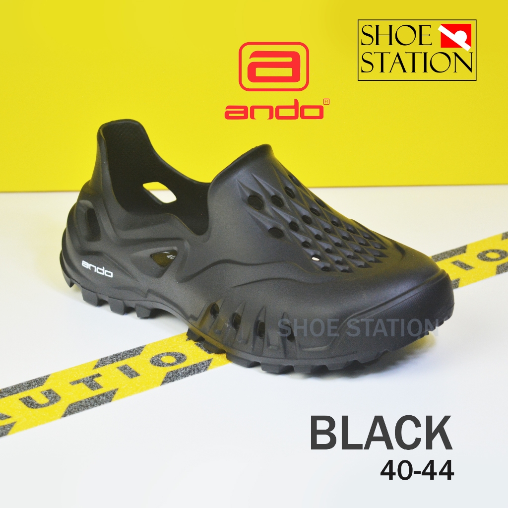 ANDO Sepatu Sandal Slip On Karet EVA Pria Casual Sporty Size 40-44 model Sneakers
