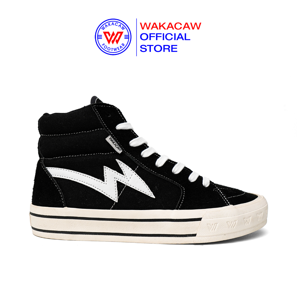 WAKACAW - Kalapan Black HI Series Sepatu Wakacaw Sepatu Casual Sepatu Vulcanised Sepatu Skate Boar S