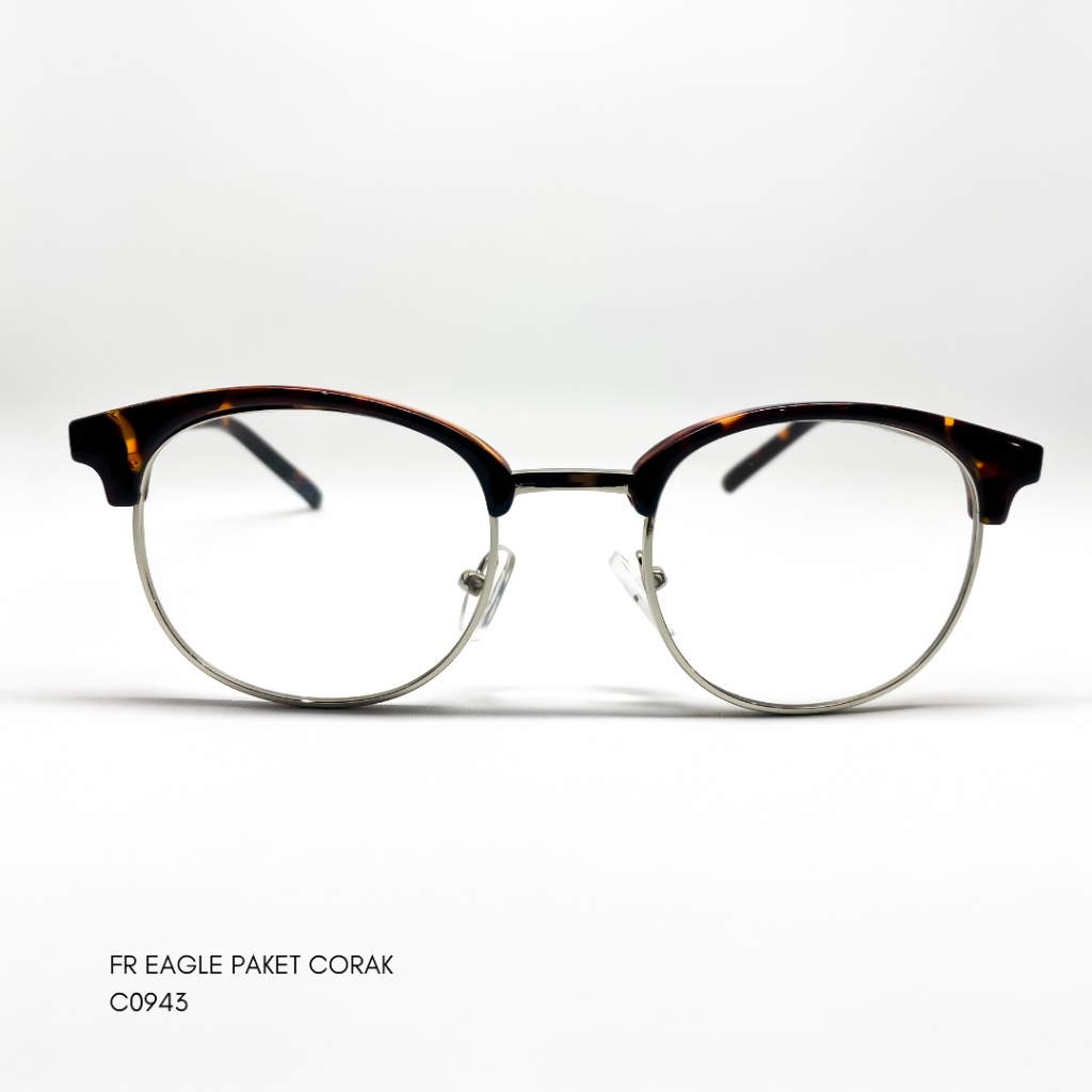 SuperEye Optic - Kacamata FR EAGLE PAKET C0943 CORAK Include Lensa Anti Radiasi bisa req Minus/Plus/
