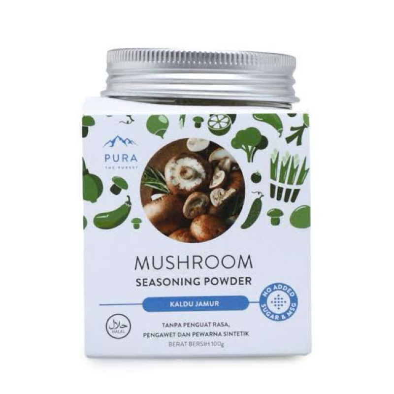 

PURA Mushroom Seasoning Powder Kaldu Sapi Asli Non MSG Kaldu MPASI 100g