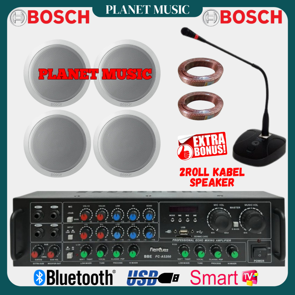 Paket Speaker Ceiling BOSCH / Speaker Plafon Indoor / Paket Speaker Ceiling BOSCH ( 4 Speaker )