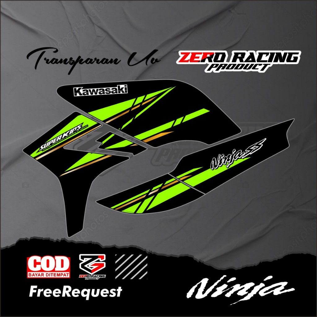 Striping Variasi NINJA SS Transparan Striping Ninja R NINJA SS ORIGINAL STRIPING MOTOR KAWASAKI NINJ