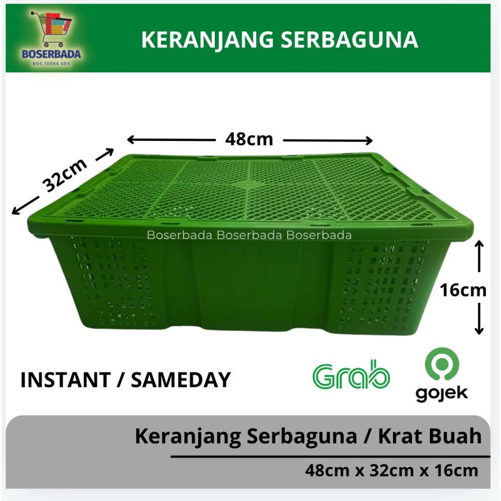 [BARU] Keranjang Serbaguna Ada Tutup | Krat Buah Plastik