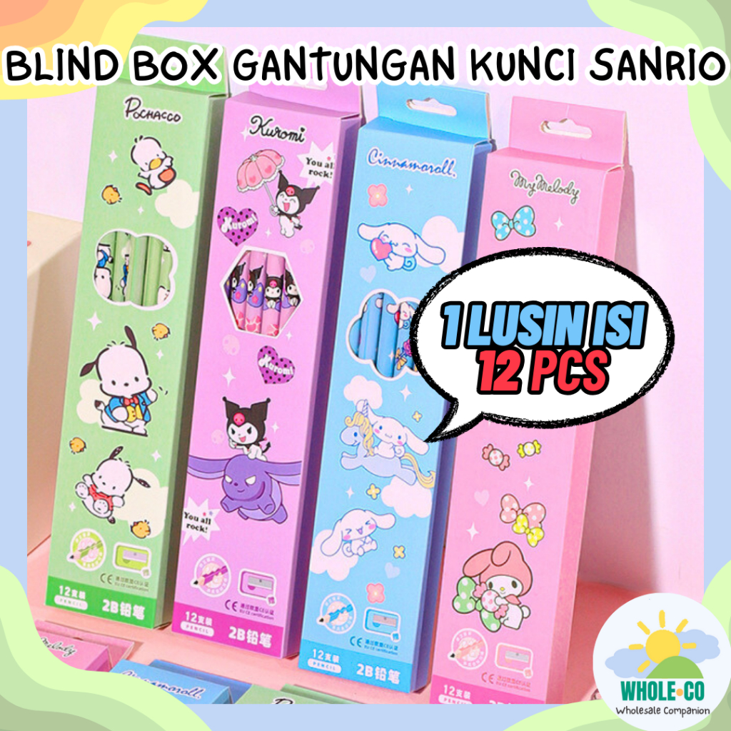 

(1 Lusin isi 12 Pcs) Pensil 2B Motif Sanrio Isi 12 Pcs Premium + Penghapus Karakter Melody Kuromi Cinnamoroll Lucu Unik Imut Termurah Grosir Cod
