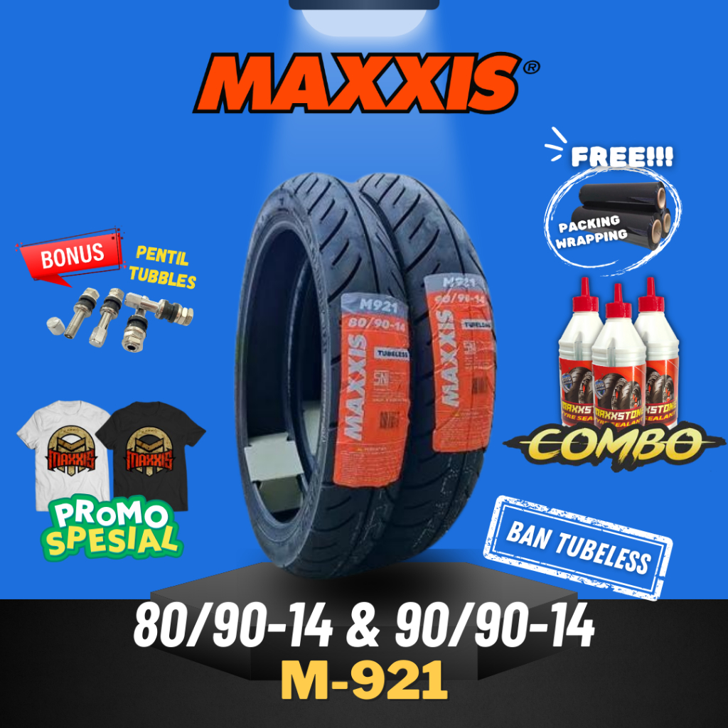 [READY COD] BAN MAXXIS M921 ALL VARIAN (80/90-14 / 90/90-14) BAN MAXXIS 90/90-14 / 90-90-14 TUBELESS