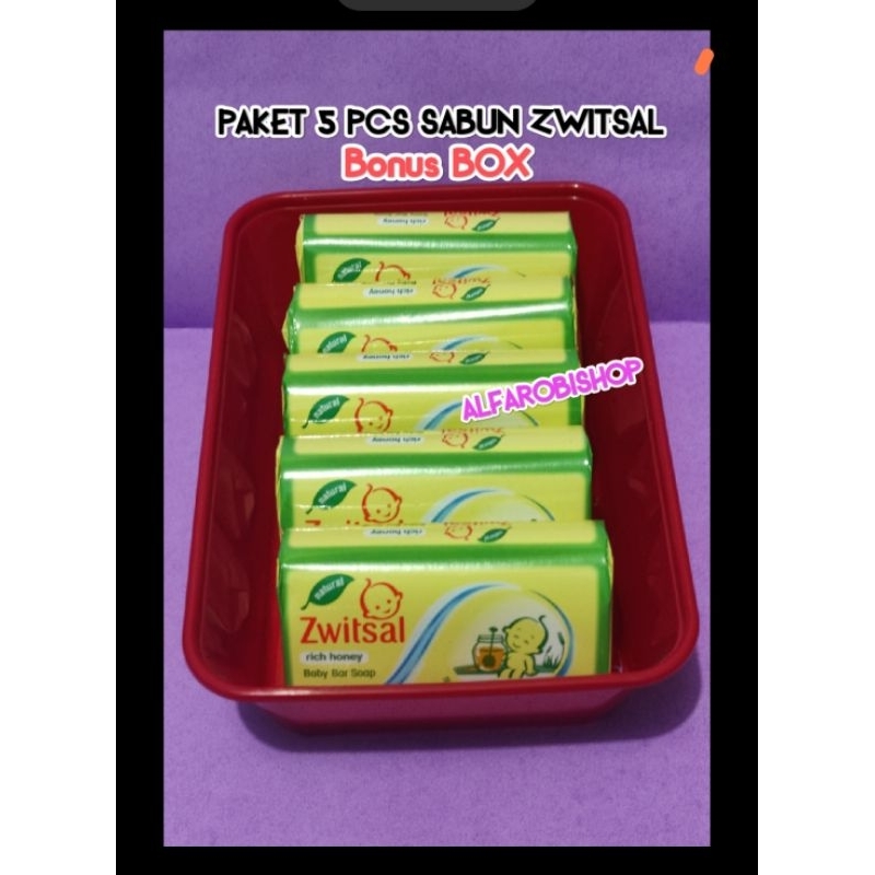 PAKET 5 PCS SABUN ZWITSAL BONUS BOX RANDOM SABUN BAYI