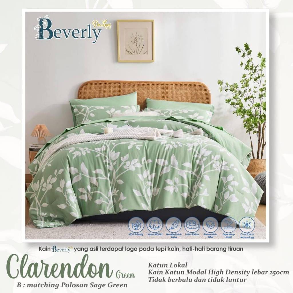 Sprei Katun BEVERLY CLAREDON | Sprei Home Industry dari Katun CVC Premium | Sprei Uk.90,100,120,160,