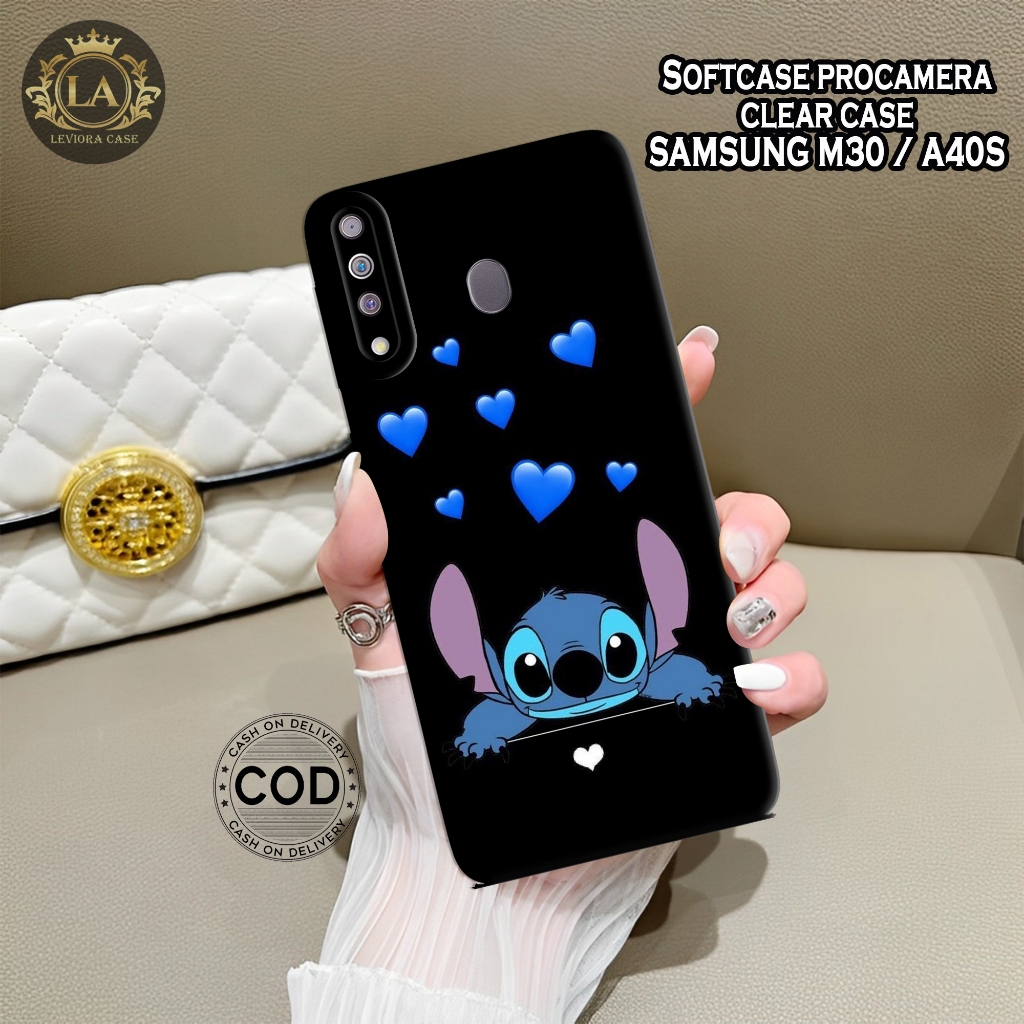 Case Samsung M30 / A40S Terbaru - Leviora Case - Fashion Case Stitch - Softcase  Samsung M30 / A40S 
