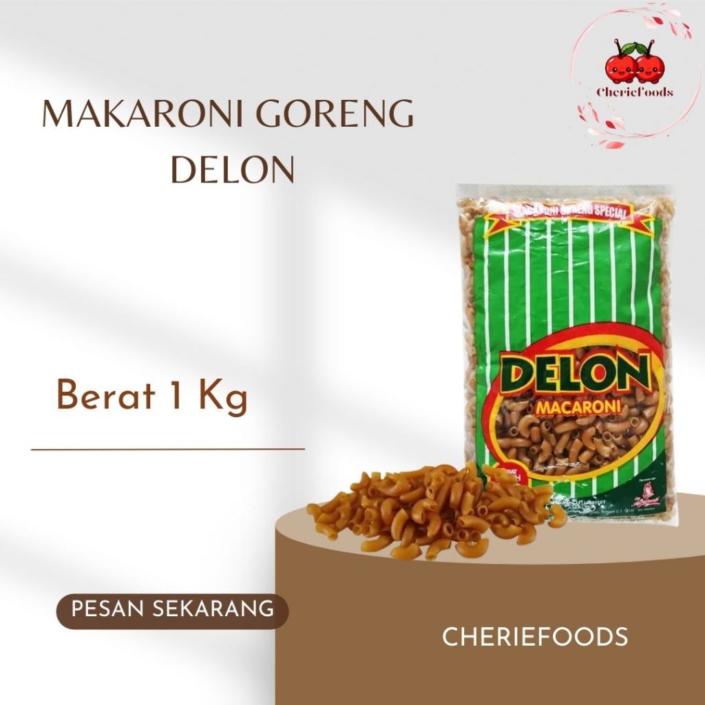 Delon Makaroni/Makaroni Mentah Delon - 1Kg