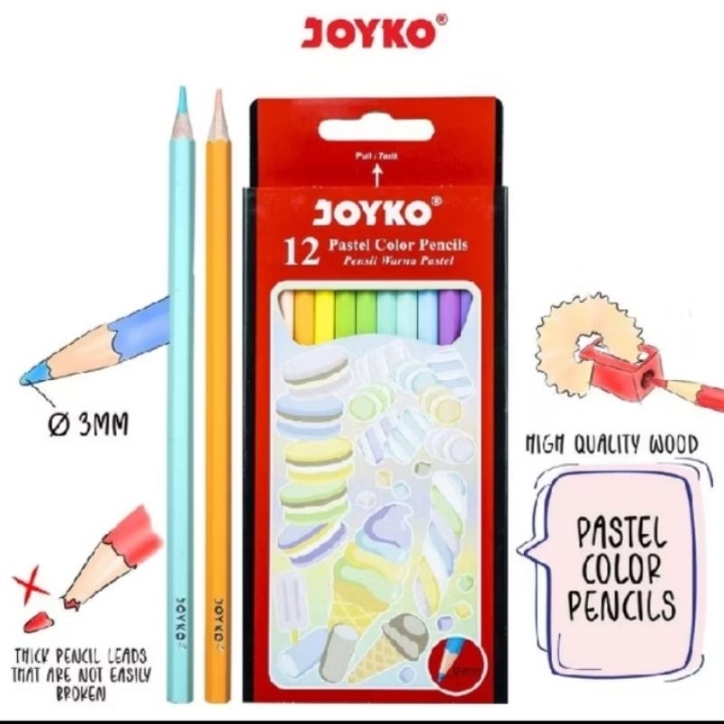 

pencil 12 warna joyko pastel