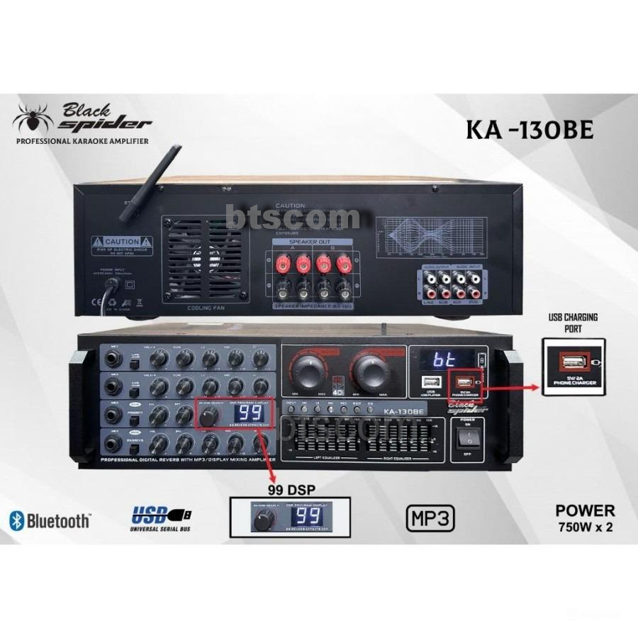 POWER AMPLI BLACK SPIDER KA130BE KA130 BE KA 130 BE NEW MODEL 99 DSPGARANSI RESMI ORIGINAL