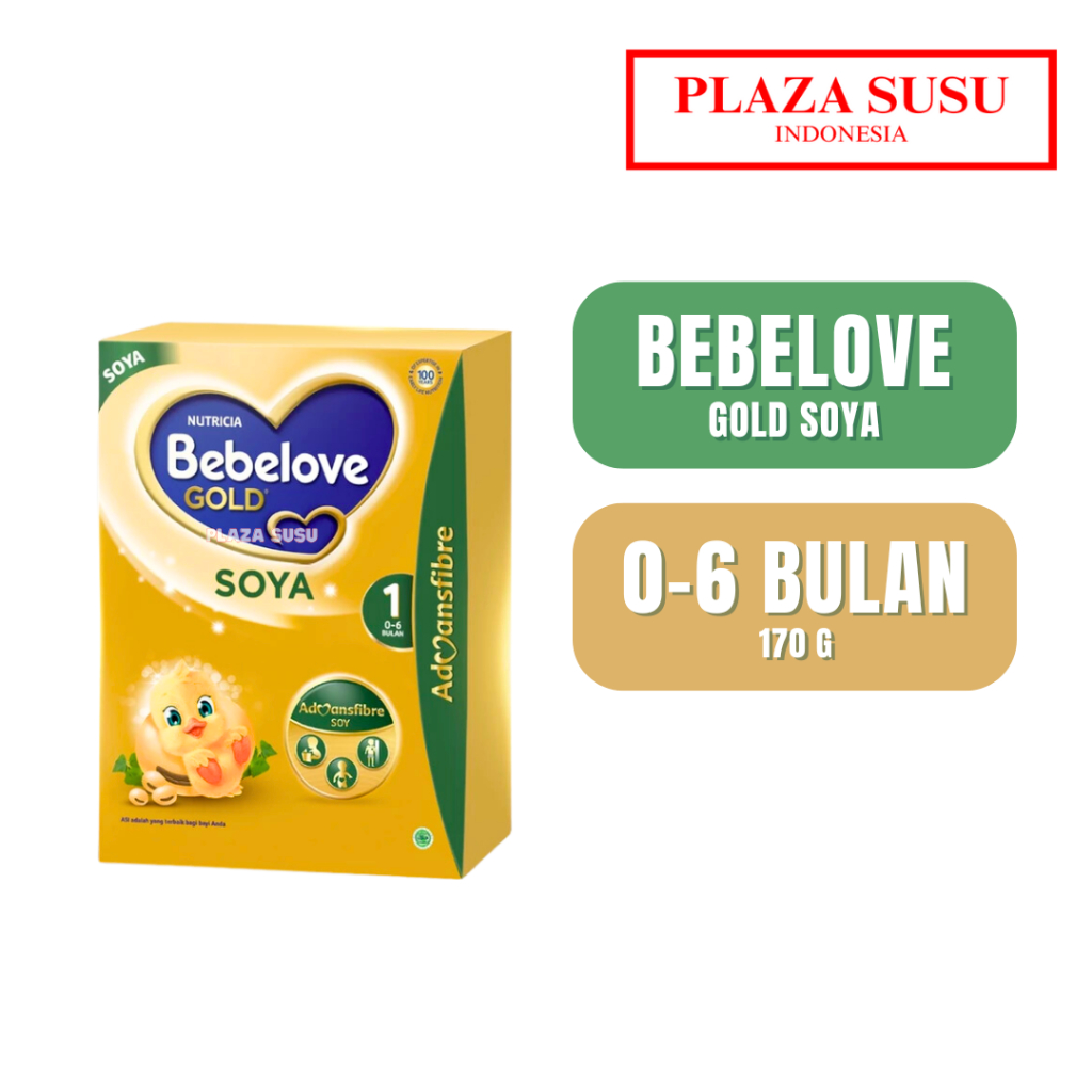 BEBELOVE GOLD 1 SOYA 170 G BUBUK SUSU SOYA SUSU FORMULA BAYI 0-6 BULAN