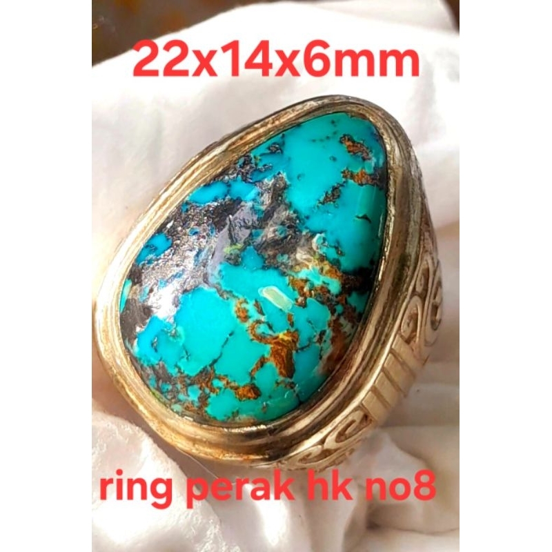 Pirus Persia Neyshabur gradasi biru urat emas