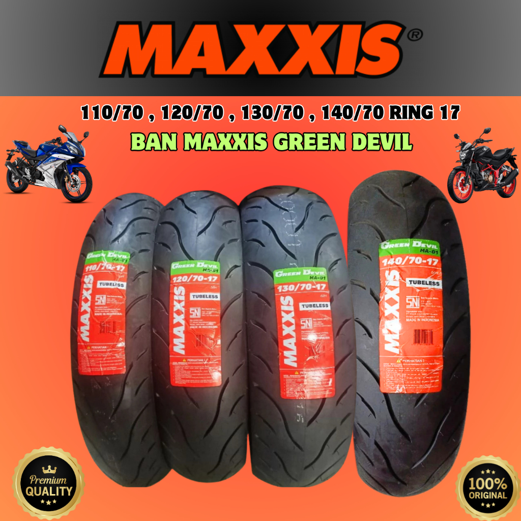 BAN LUAR DEPAN ATAU BELAKANG MOTOR R15 R25 XABRE XSR VIXION BYSON CBR 150 R CBR 250 RR CB 150R CB150