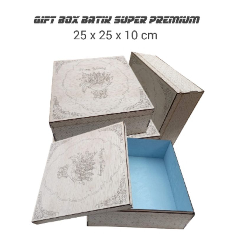 Gift box Batik Super Premium ukuran 25 x 25 x 10 cm