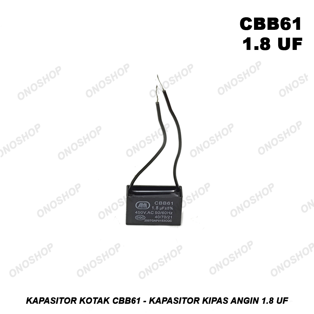 Kapasitor Kotak CBB61 - Kapasitor Kipas Angin 1,8 uF