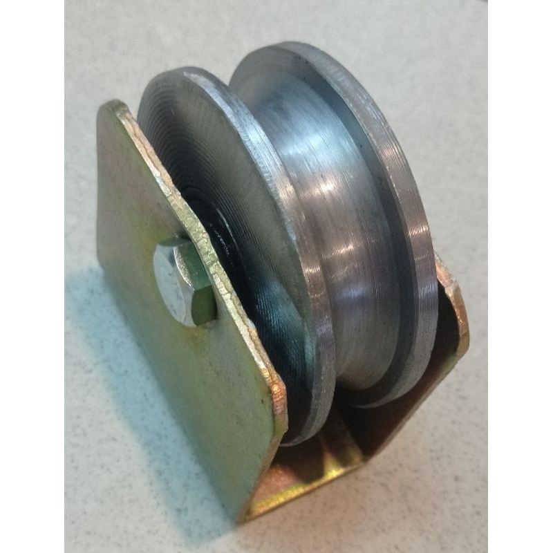 roda pagar besi/roda pintu gerbang/roda pintu pagar 5 inchi ( rel behel )