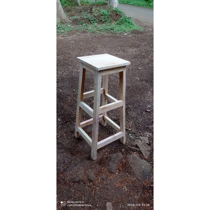 kursi bar kursi caffe kursi konter kursi kayu mahoni T75cm