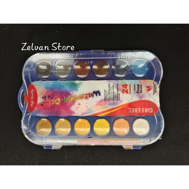 

Watercolour Paintcake GREEBEL 24 warna FREE KUAS!!!