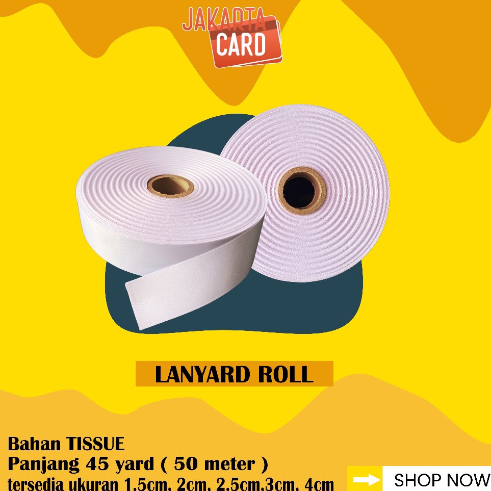 

ART B3C9 tali pita lanyard TISSUE printing sublime bahan lanyard sublim lanyard printing berbagai ukuran