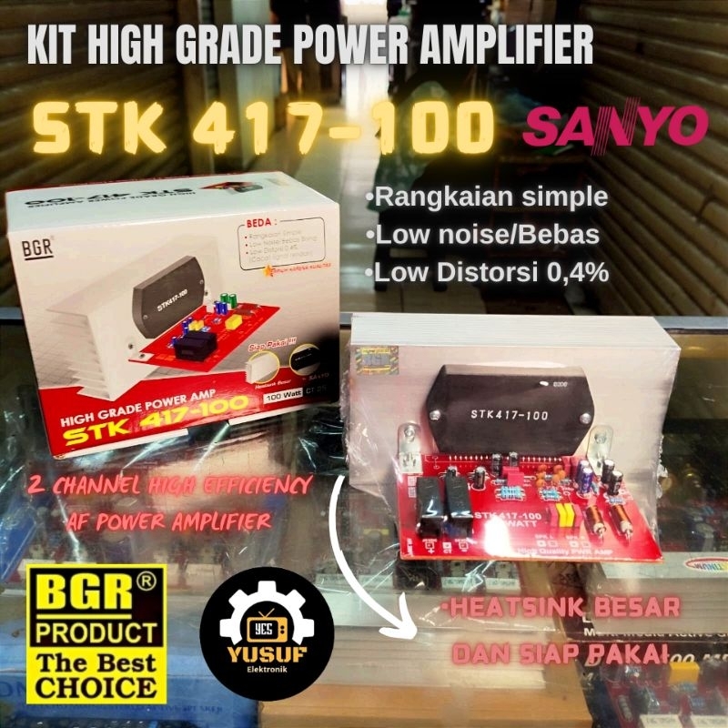 KIT POWER AMPLIFIER AMPLI STK 417 STK-417 100W SANYO BELL BGR ORIGINAL