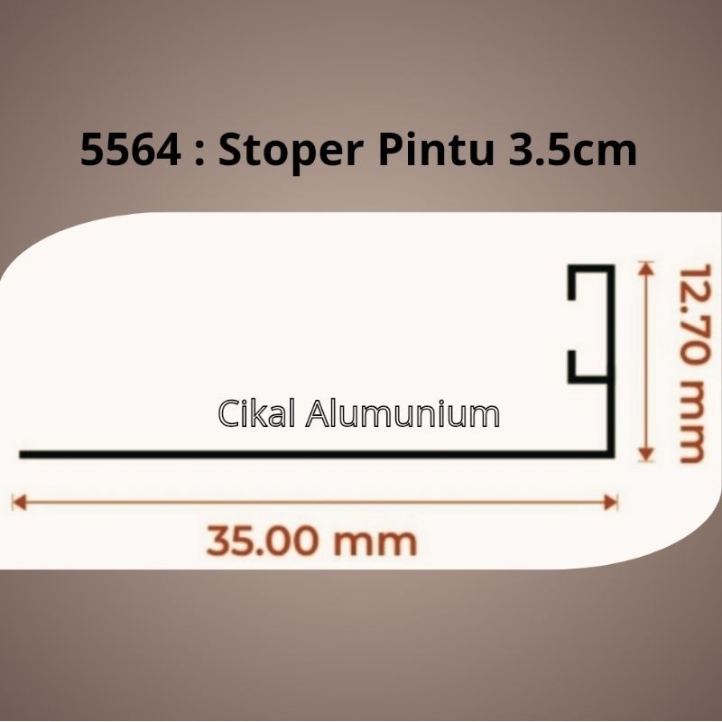 5564 - Stoper Pintu Kecil 3.5cm
