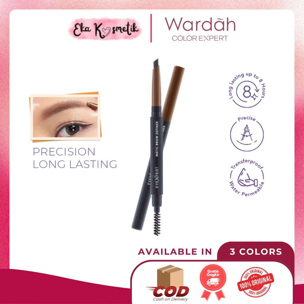 Wardah Eyexpert Matic Brow Definer All Variant/EKA KOSMETIK