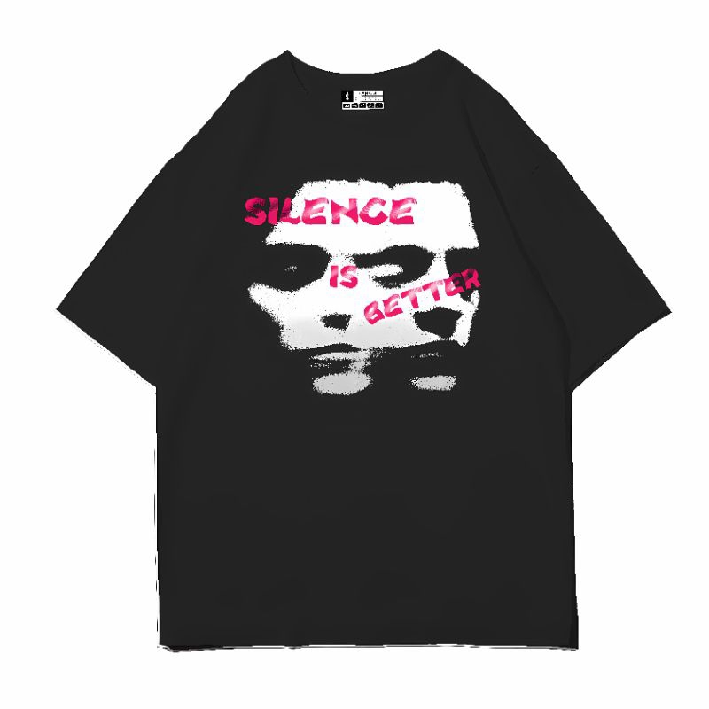 CANETA T-shirt Oversize unisex "Silence"/Tshirt Oversize/Oversize/Streetwear/Tshirt/unisex