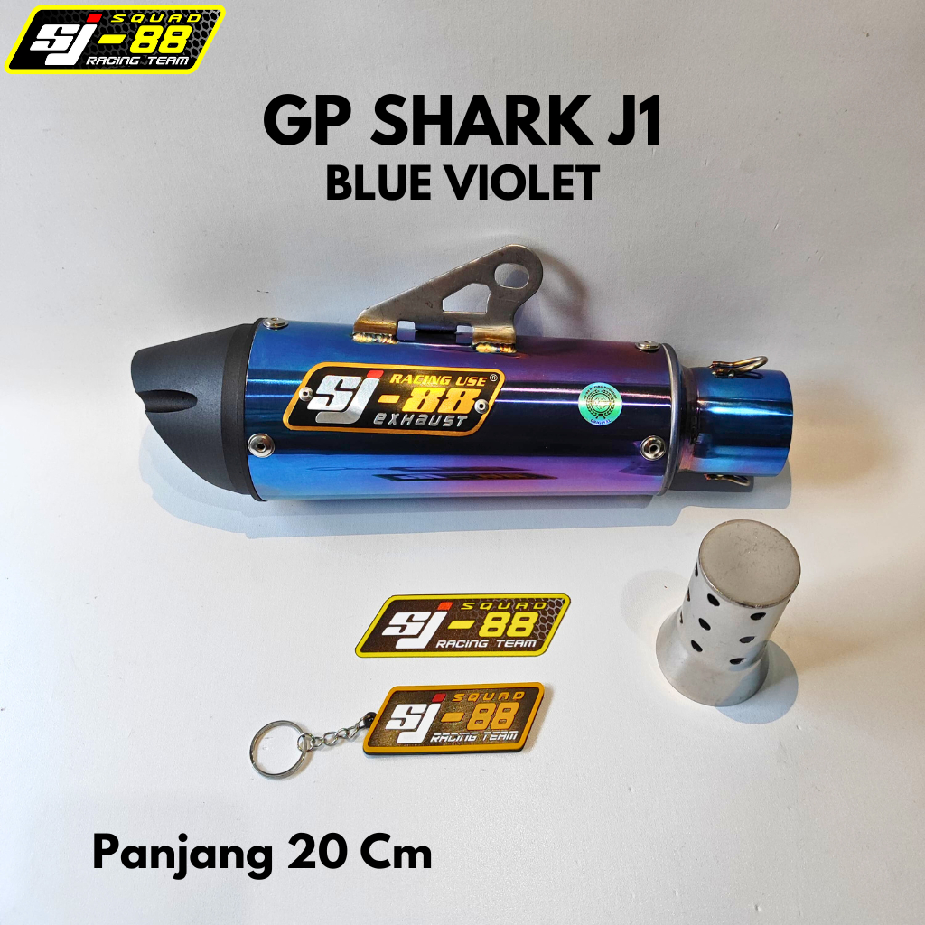 Silincer SJ88 GP Shark J1 / J2 – Blue Violet – Suara Gahar Racing