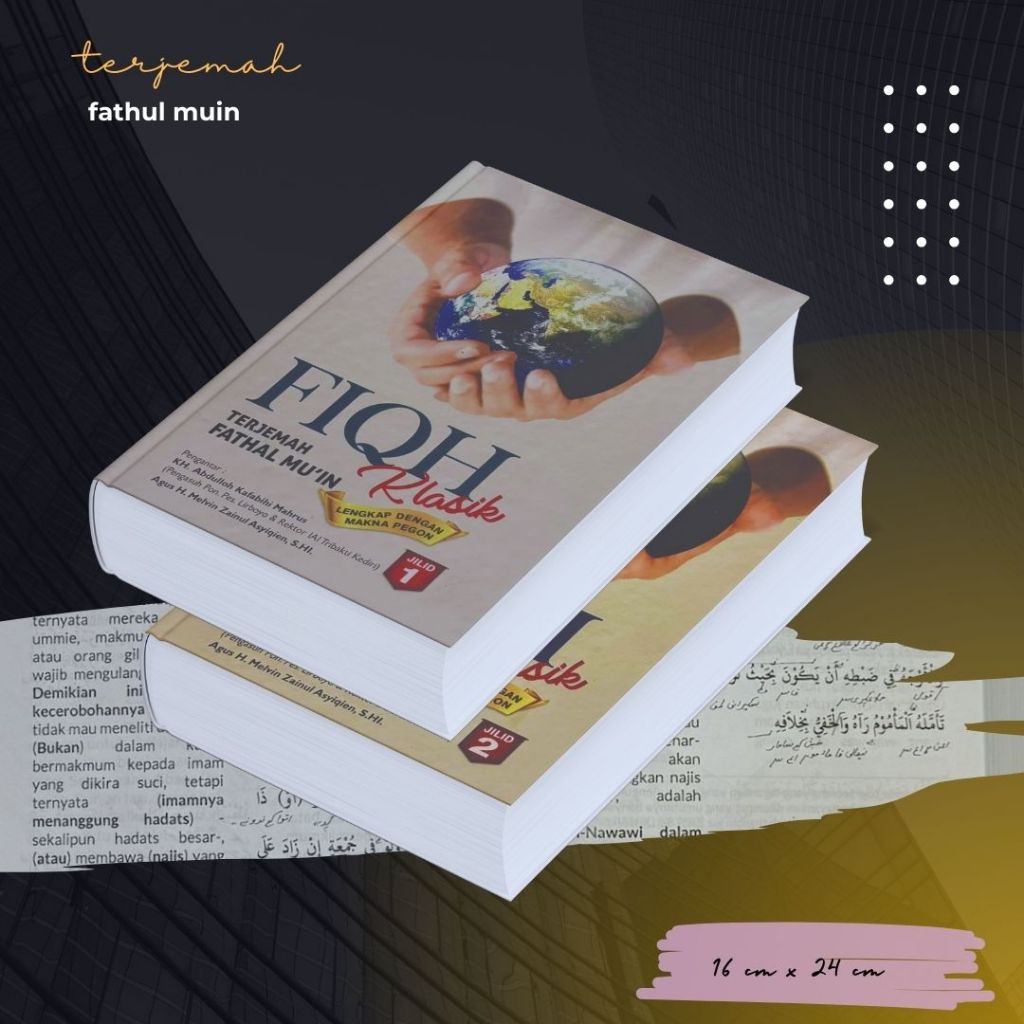 Terjemah kitab fathul mu'in ukuran besar juz 1 dan juz 2 | fikih klasik besar | kitab fathul muin | 
