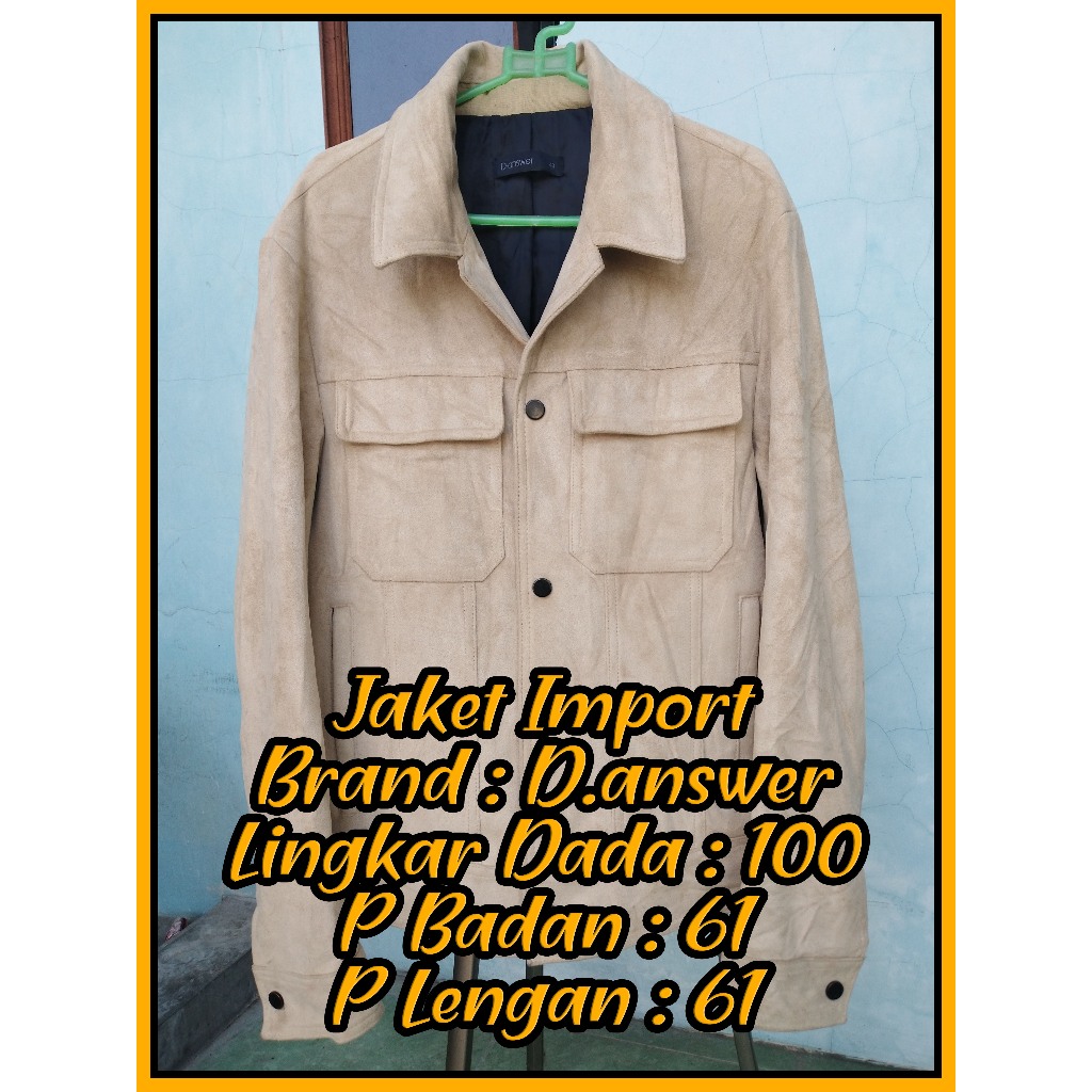D.answer Jaket Import Seperti Baru Mulus Tebal Halus Berat Second