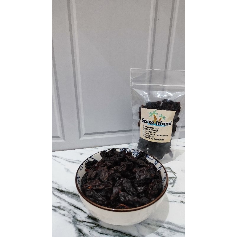 

Kismis Hitam Black raisins California Premium Organik Superfood Cemilan sehat