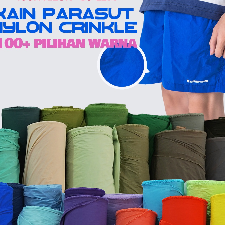 BEST SELLER KAIN PARASUT KUSUT KRINGKEL NYLON CRINKLE PREMIUM FABRIC KRINGKEL
