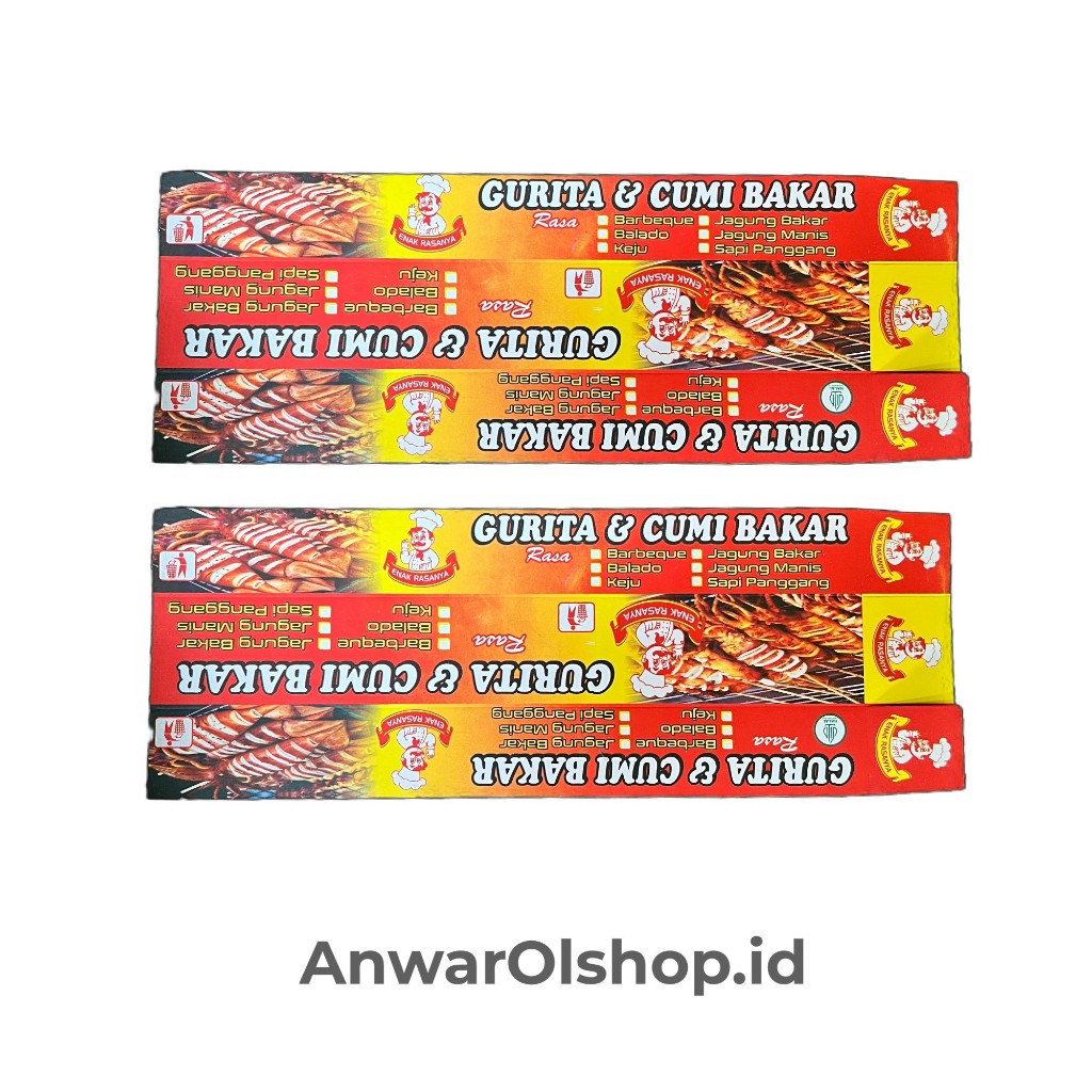 Kemasan Cumi Bakar Isi 100 Pcs / Wadah Cumi Bakar / Dus Cumi Bakar / Kertas Cumi Bakar