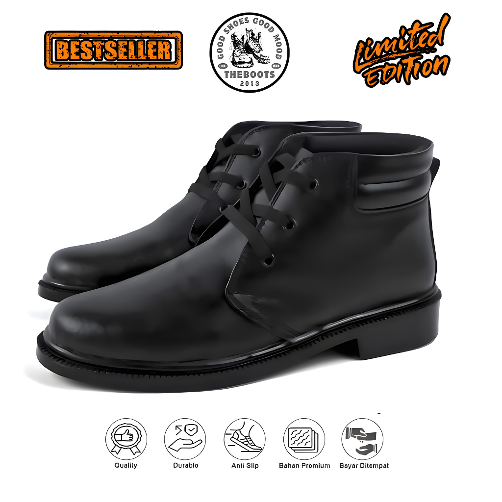 Sepatu PDH Pria Kulit Akpol Sepatu PDH Tali Tni Polri Dinas