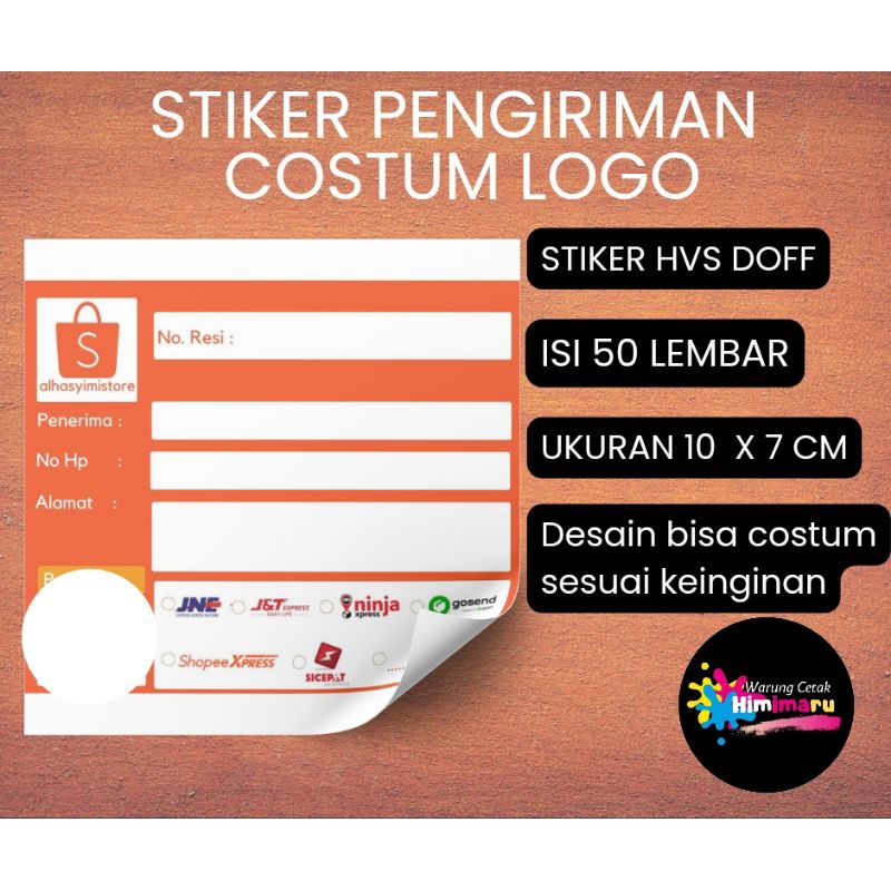 

STIKER PENGIRIMAN COSTUM