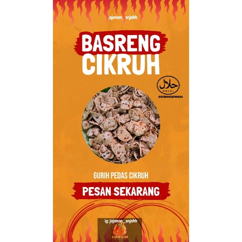 

Basreng Cikruh | Koin Pedas| Daun Jeruk|1kg| Cemilan Murah