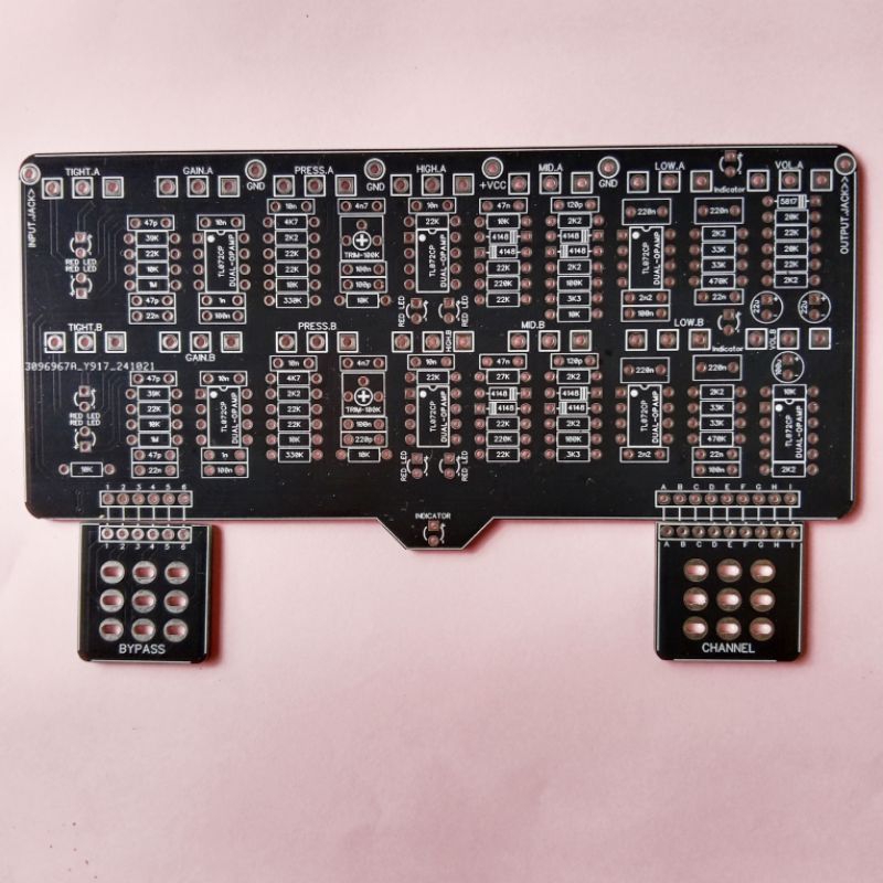 T-Audio PCBFX-121 Based On Friedman BE-OD BE OD Dual Channel Distortion Pedal Guitar Effect 1590XX