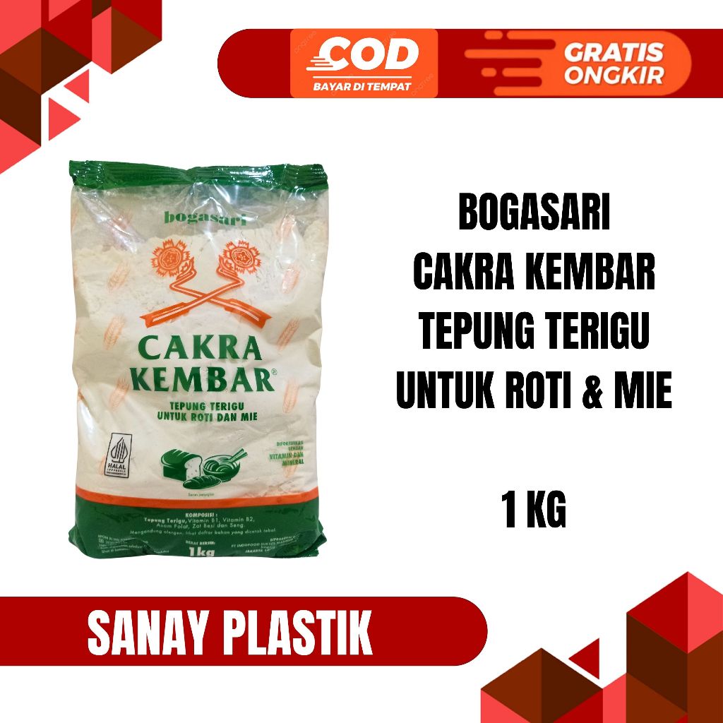

TEPUNG TERIGU CAKRA KEMBAR 1 KG