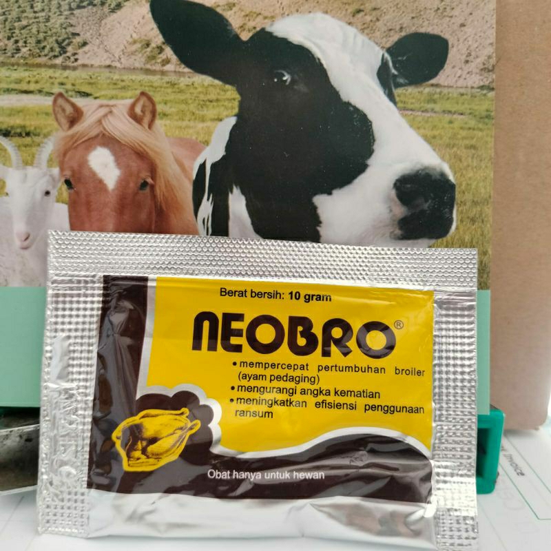 Neobro 10 gram mempercepat pertumbuhan Unggas