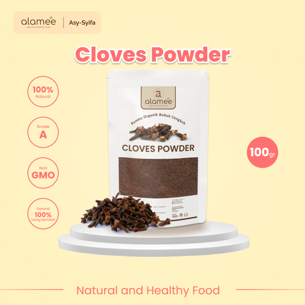 

ALAMEE Cengkeh Bubuk Clove Powder Ground Spice Murni Asli Tanpa Campuran Bumbu Organik 100g