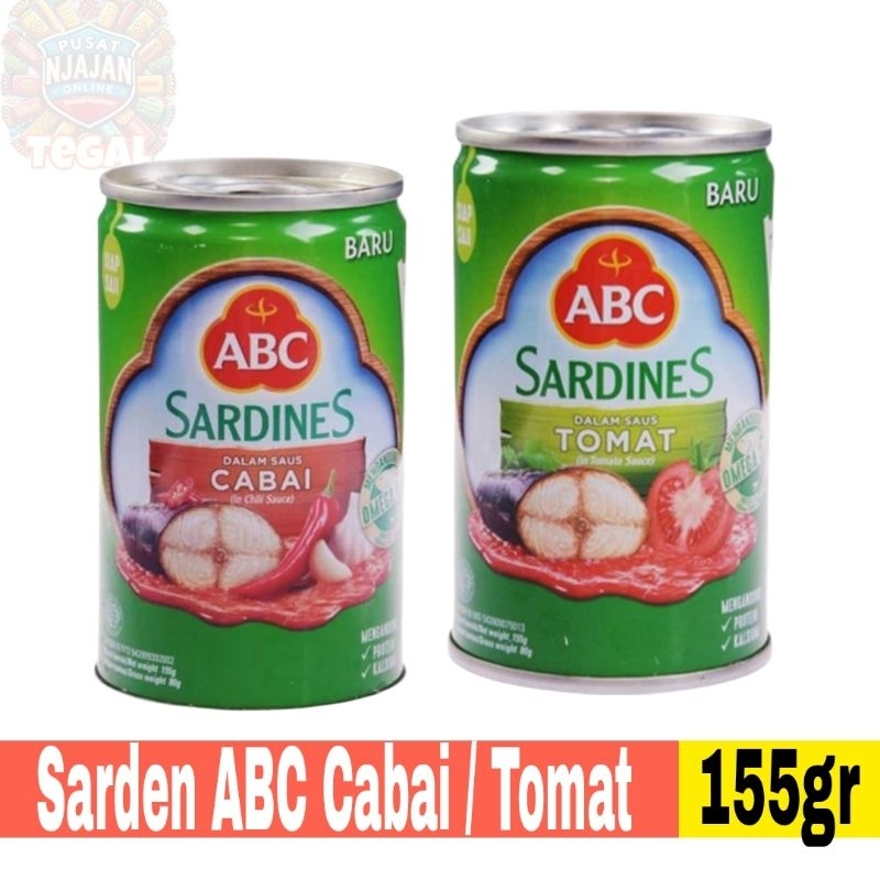 

Sarden ABC Kaleng 155gr Ikan Sardines Rasa Cabai Pedas / Tomat