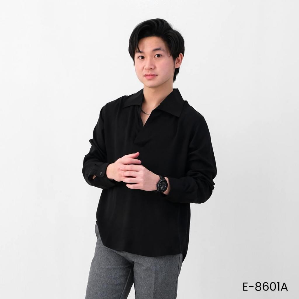 Busan Korean Long Shirt | Kemeja Pria Korea Lengan Panjang | Kemeja Oversized Pria E-8601